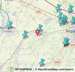 Mappa Via Fratelli Miselli, 42025 Cavriago RE, Italia (6.4675)