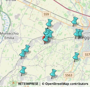 Mappa Via Fratelli Miselli, 42025 Cavriago RE, Italia (3.69286)