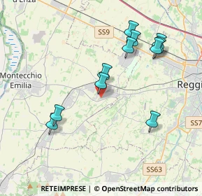 Mappa Via Fratelli Miselli, 42025 Cavriago RE, Italia (3.93364)