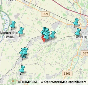 Mappa Via Fratelli Miselli, 42025 Cavriago RE, Italia (3.50857)