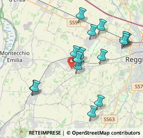 Mappa Via Fratelli Miselli, 42025 Cavriago RE, Italia (3.99467)