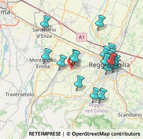 Mappa Via Fratelli Miselli, 42025 Cavriago RE, Italia (7.07789)