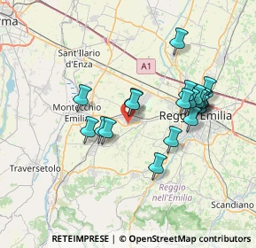 Mappa Via Fratelli Miselli, 42025 Cavriago RE, Italia (6.668)