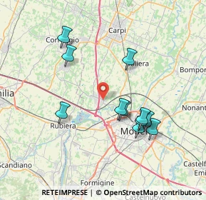 Mappa Via Ponte Alto, 41011 Campogalliano MO, Italia (7.11909)