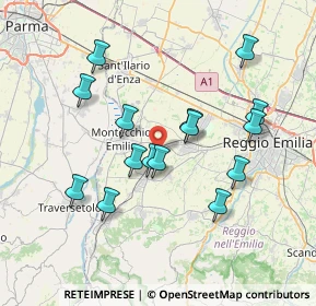 Mappa Piazza XXV Aprile, 42021 Bibbiano RE, Italia (6.96667)