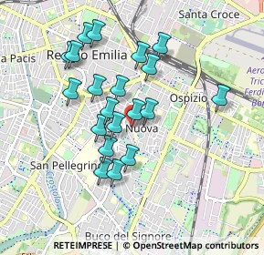 Mappa Via Mutilati del Lavoro, 42122 Reggio nell'Emilia RE, Italia (0.809)