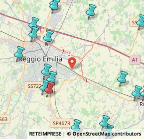 Mappa 42122 Reggio nell'Emilia RE, Italia (6.2355)