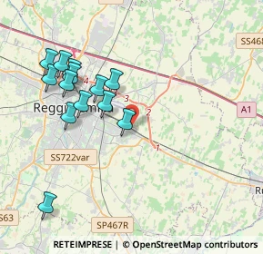 Mappa 42122 Reggio nell'Emilia RE, Italia (4.04923)
