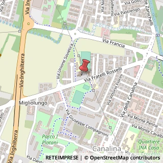 Mappa Via Fratelli Rosselli, 31, 42123 Reggio nell'Emilia, Reggio nell'Emilia (Emilia Romagna)