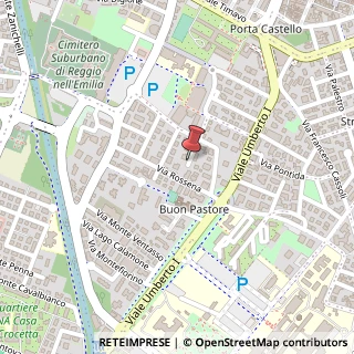 Mappa Via Monte Tesa,  2, 42100 Reggio nell'Emilia, Reggio nell'Emilia (Emilia Romagna)