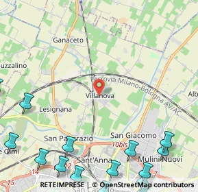 Mappa Via di Villanova, 41122 Modena MO, Italia (3.71467)