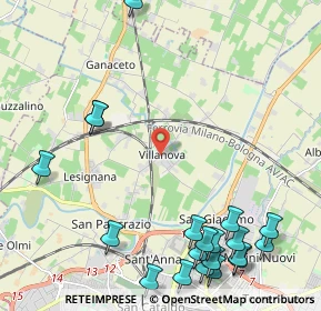 Mappa Via di Villanova, 41122 Modena MO, Italia (3.0245)