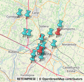 Mappa Via di Villanova, 41122 Modena MO, Italia (6.30063)