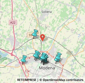 Mappa Via di Villanova, 41122 Modena MO, Italia (4.06923)