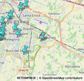 Mappa Via Monti Urali, 42122 Reggio nell'Emilia RE, Italia (3.45765)