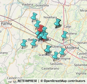 Mappa Via Monti Urali, 42122 Reggio nell'Emilia RE, Italia (9.365)