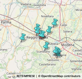 Mappa Via Monti Urali, 42122 Reggio nell'Emilia RE, Italia (9.88455)