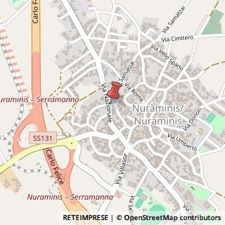 Mappa Piazza San Pietro, 2, 09024 Nuraminis, Cagliari (Sardegna)