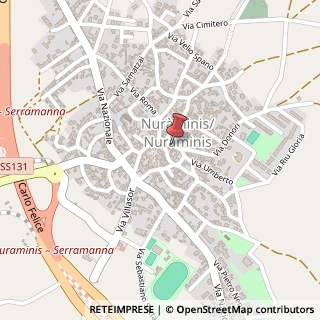 Mappa Via Umberto, 52, 09024 Nuraminis, Cagliari (Sardegna)