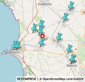 Mappa Sannicola - Alezio Road, 73011 Alezio LE, Italia (4.67583)