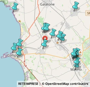 Mappa Sannicola - Alezio Road, 73011 Alezio LE, Italia (4.88368)