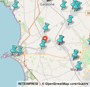 Mappa Sannicola - Alezio Road, 73011 Alezio LE, Italia (6.36)