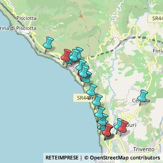 Mappa Via Capo D'Arena Località Fornace, 84066 Pisciotta SA, Italia (2.097)