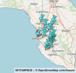 Mappa Via F.Fellini, 73014 Gallipoli LE, Italia (10.74533)