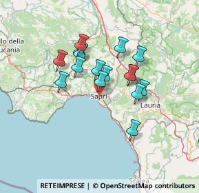 Mappa Via Francesco Crispi, 84073 Sapri SA, Italia (11.75813)