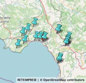 Mappa Via Lucio Sempronio Prisco, 84073 Sapri SA, Italia (14.4585)