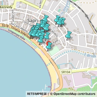 Mappa Via Francesco Crispi, 84073 Sapri SA, Italia (0.21667)