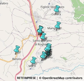Mappa Mangone, 87056 Santo Stefano di Rogliano CS, Italia (1.65211)