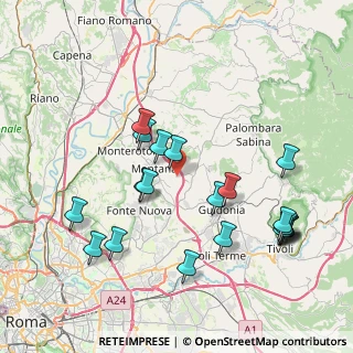 Mappa Via di Fonte Lettiga, 00013 Mentana RM, Italia (8.9265)