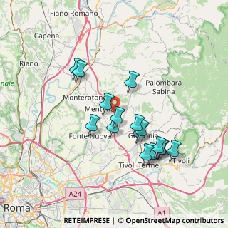 Mappa Via di Fonte Lettiga, 00013 Mentana RM, Italia (6.97188)
