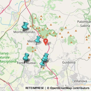 Mappa Via di Fonte Lettiga, 00013 Mentana RM, Italia (4.45909)