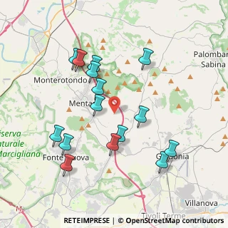 Mappa Via di Fonte Lettiga, 00013 Mentana RM, Italia (4.05133)