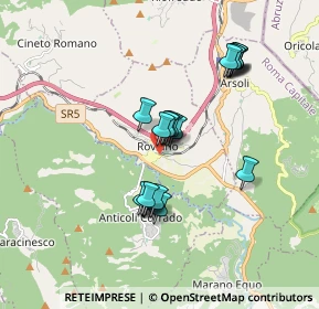 Mappa Via delle Vaschette, 00027 Roviano RM, Italia (1.6)