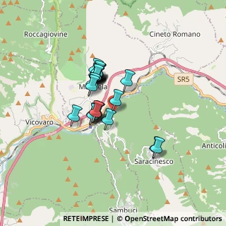 Mappa Strada Delle Roscelle, 00020 Saracinesco RM, Italia (1.29167)