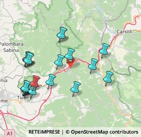 Mappa Strada Delle Roscelle, 00020 Saracinesco RM, Italia (9.031)