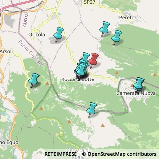 Mappa Via Regina Elena, 67066 Rocca di Botte AQ, Italia (1.35714)