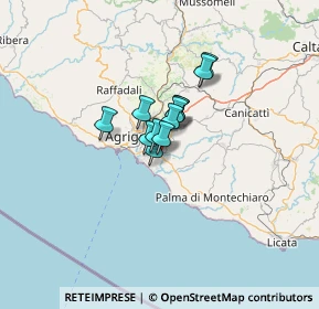 Mappa Via Vittorio de Sica, 92100 Agrigento AG, Italia (7.10667)