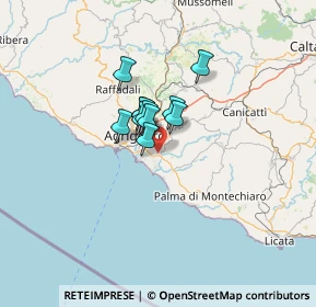 Mappa Via Vittorio de Sica, 92100 Villaggio Mosè AG, Italia (7.86273)