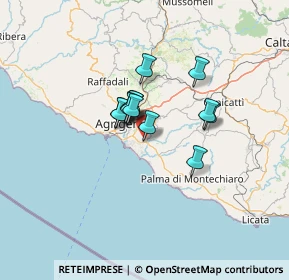 Mappa Via Vittorio de Sica, 92100 Villaggio Mosè AG, Italia (9.18538)