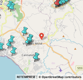 Mappa Via Vittorio de Sica, 92100 Villaggio Mosè AG, Italia (3.4685)