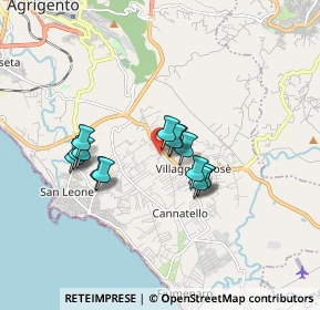 Mappa Via dei Fiumi, 92100 Villaggio Mosè AG, Italia (1.49)