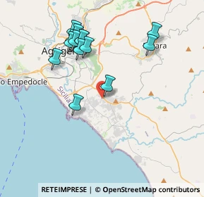 Mappa Via dei Fiumi, 92100 Villaggio Mosè AG, Italia (4.40714)