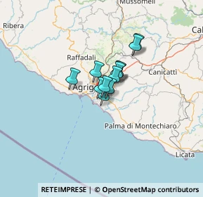 Mappa Via dei Fiumi, 92100 Villaggio Mosè AG, Italia (7.11333)