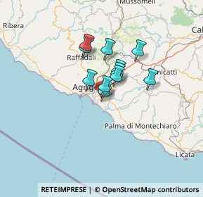 Mappa Via dei Fiumi, 92100 Villaggio Mosè AG, Italia (9.41818)