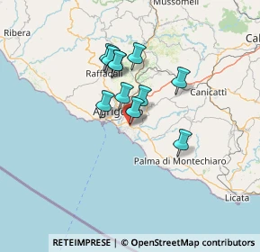 Mappa Via dei Fiumi, 92100 Villaggio Mosè AG, Italia (10.99727)
