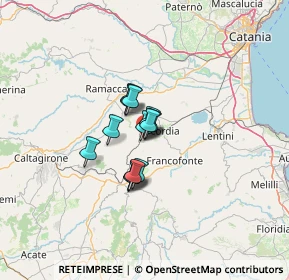 Mappa Via Alcide De Gasperi, 95043 Militello In Val di Catania CT, Italia (7.79)